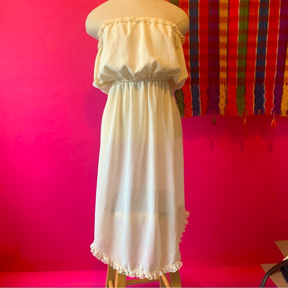 Vintage strapless slip dress size ML